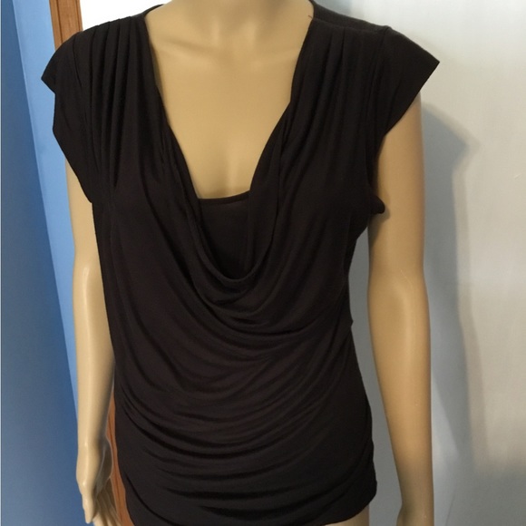 Women’s Scooped Neck Brown Blouse, Size Medium - Picture 2 of 10